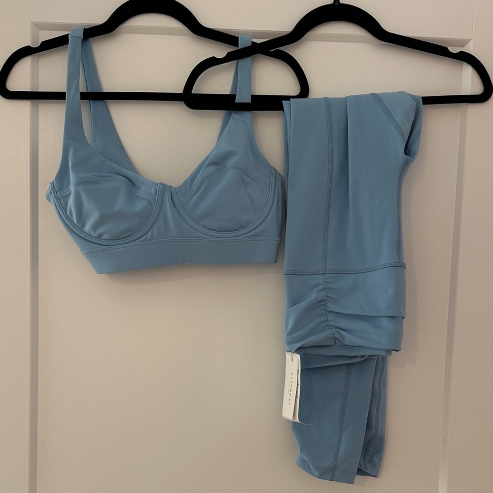 L*Space Active Sky Blue Set (M leggings L top) - Picture 3 of 8